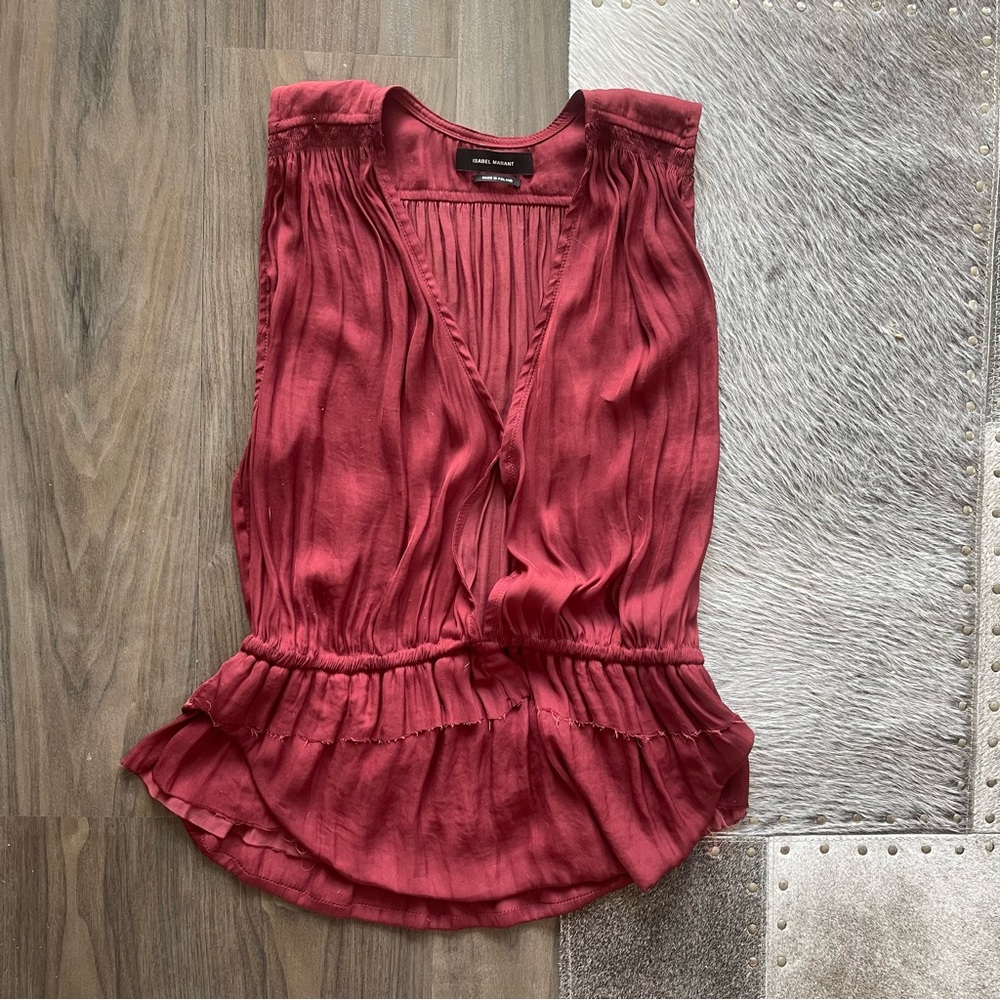 Isabel Marant red blouse